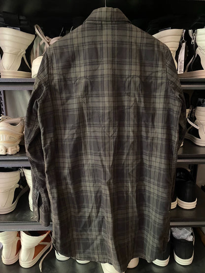 Chrome Hearts Plaid Silver Button Long Sleeve Shirt-yf