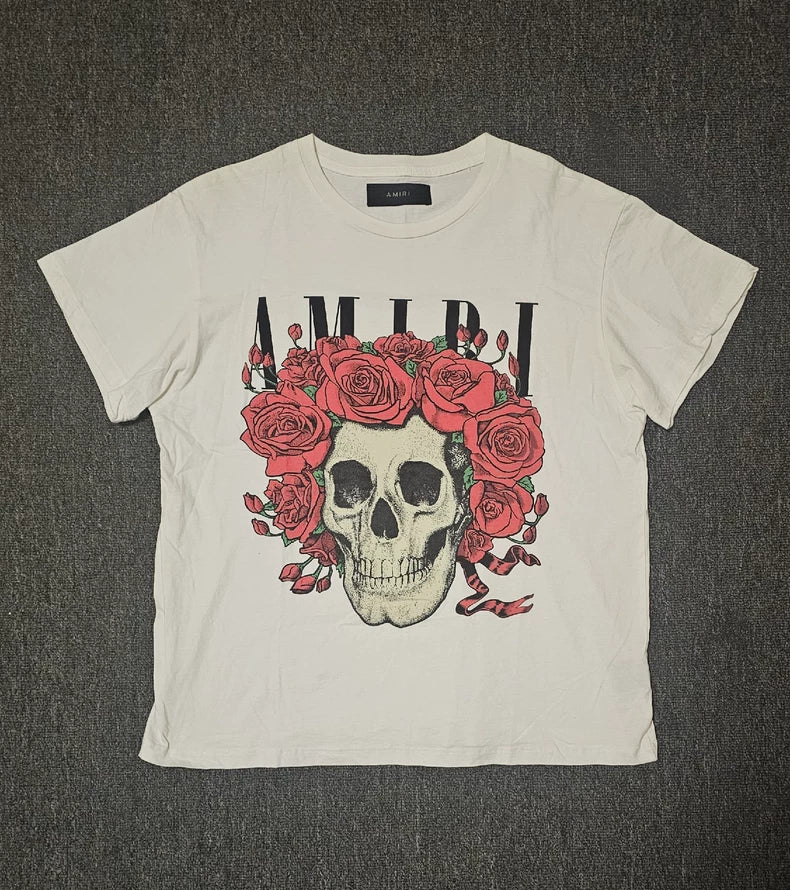 Amiri Skull Rose Oversize Short Sleeve T-Shirt-yf