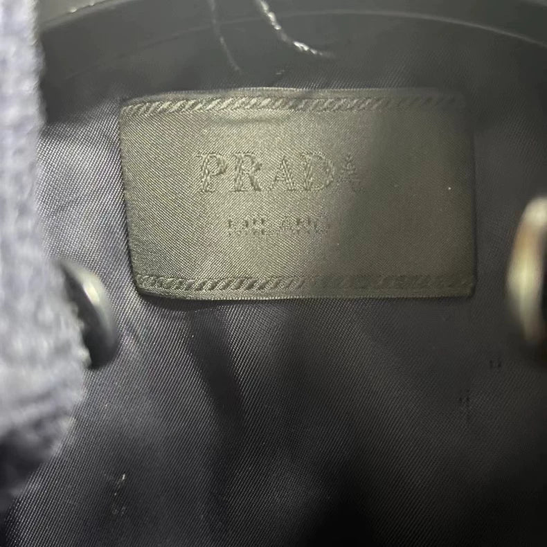 Prada Navy Blue Wool Jacket Coat