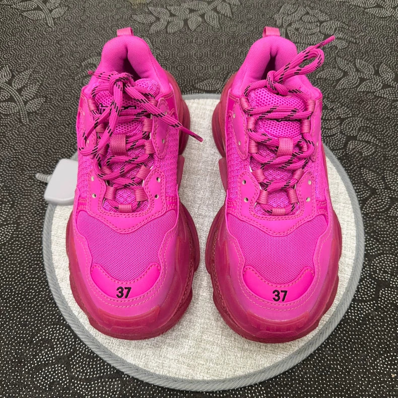 Balenciaga Pink Triple S Sneakers