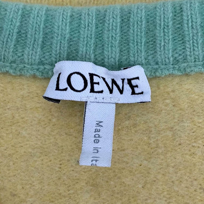 Yellow Logo Embroidered Wool Sweater