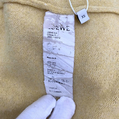 Yellow Logo Embroidered Wool Sweater