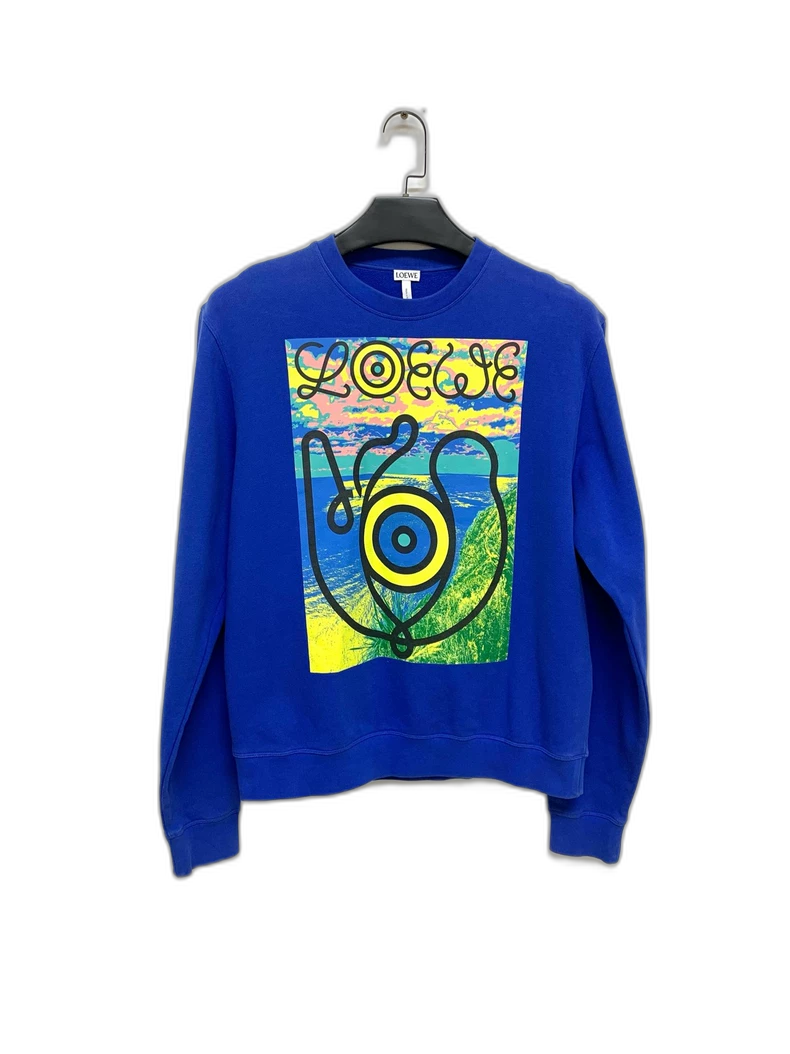 Loewe Blue Graphic Sweatshirt XL Available