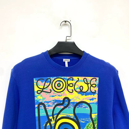 Loewe Blue Graphic Sweatshirt XL Available