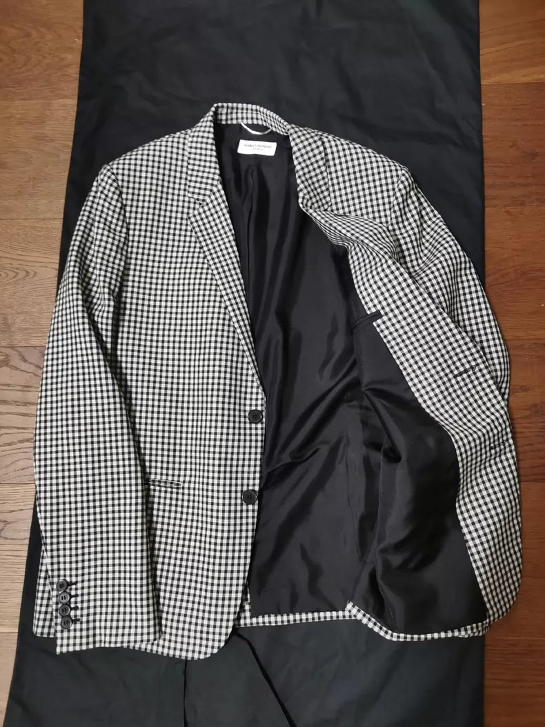 Saint Laurent Paris Houndstooth Blazer