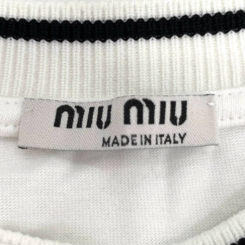 miumiu Flamingo Logo Sequin T-Shirt