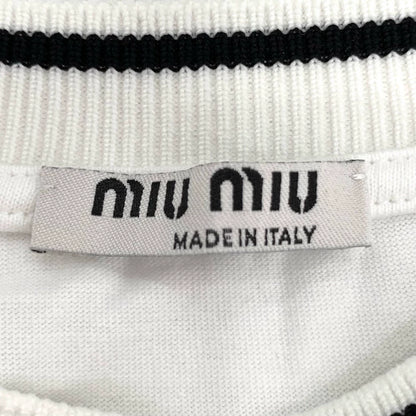 miumiu Flamingo Logo Sequin T-Shirt