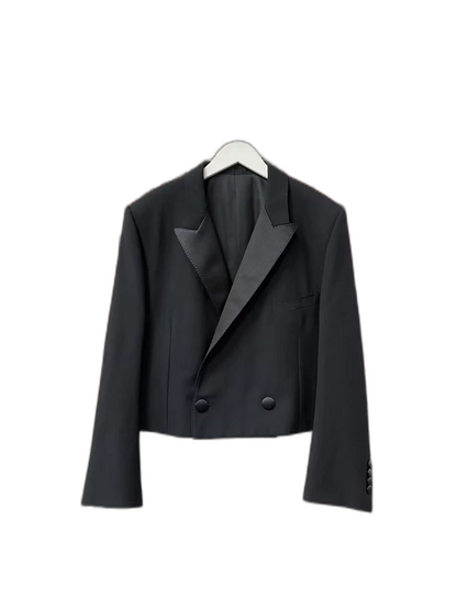 Celine Satin Black Suit Jacket