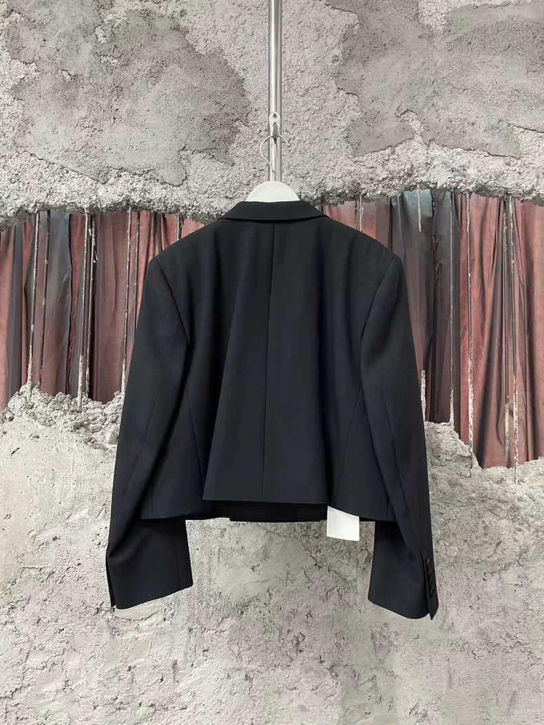 Celine Satin Black Suit Jacket
