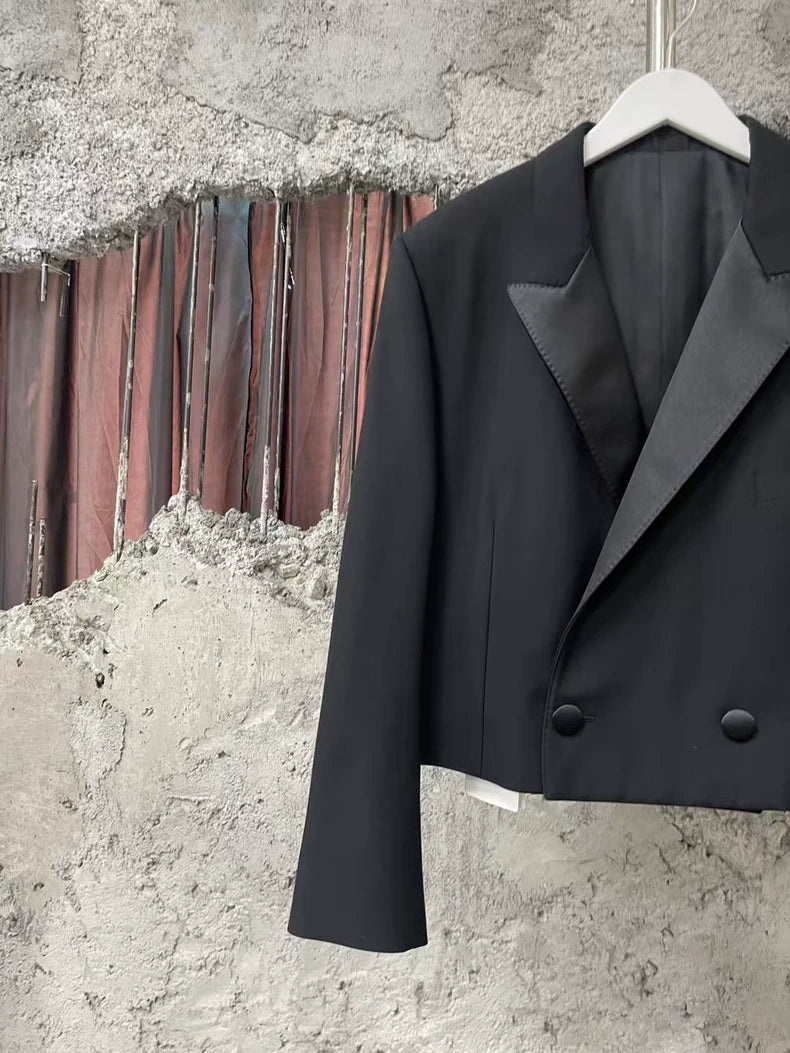 Celine Satin Black Suit Jacket