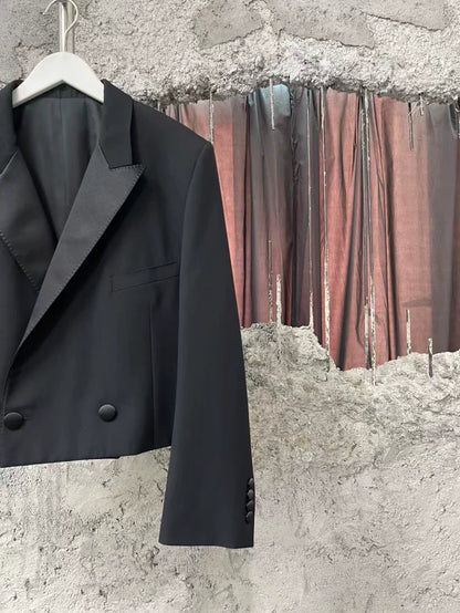 Celine Satin Black Suit Jacket