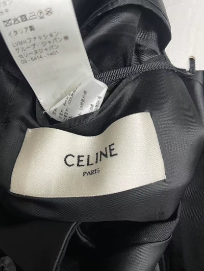 Celine Satin Black Suit Jacket