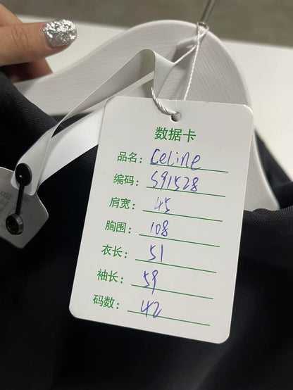 Celine Satin Black Suit Jacket