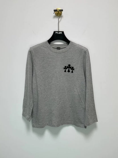Chrome Hearts Gray Cross Long Sleeve Shirt-yf