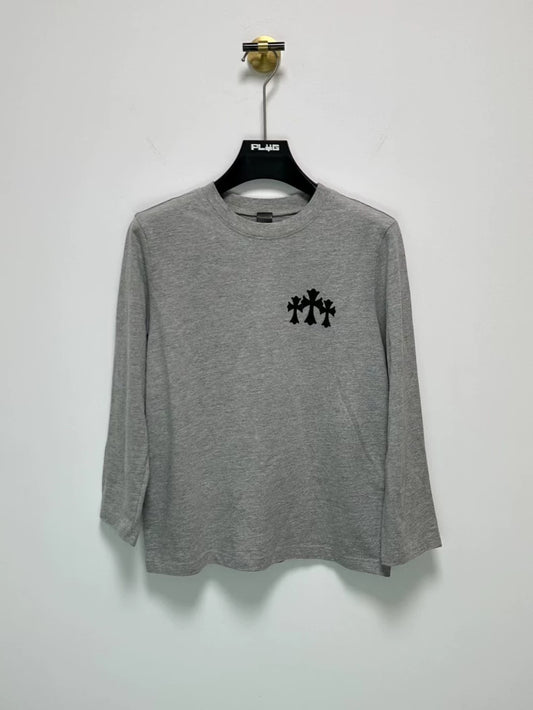 Chrome Hearts Gray Cross Long Sleeve Shirt-yf