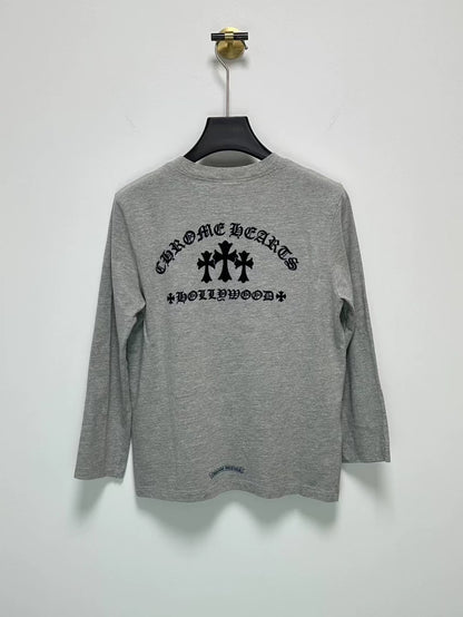 Chrome Hearts Gray Cross Long Sleeve Shirt-yf