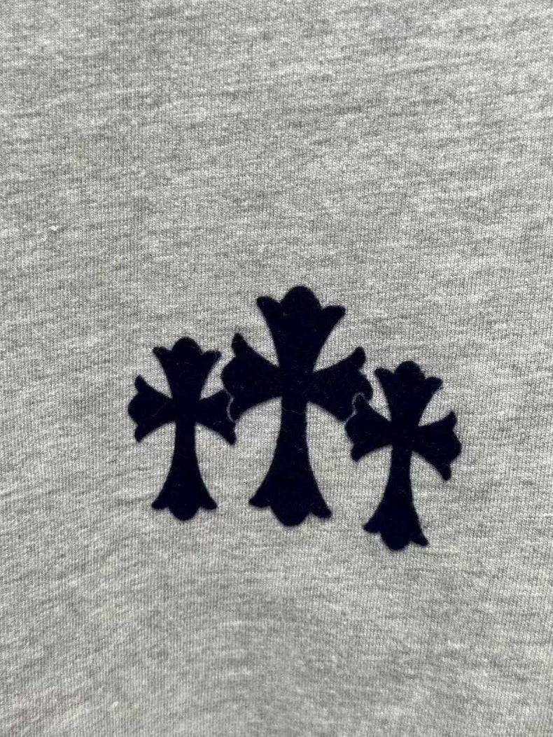 Chrome Hearts Gray Cross Long Sleeve Shirt-yf