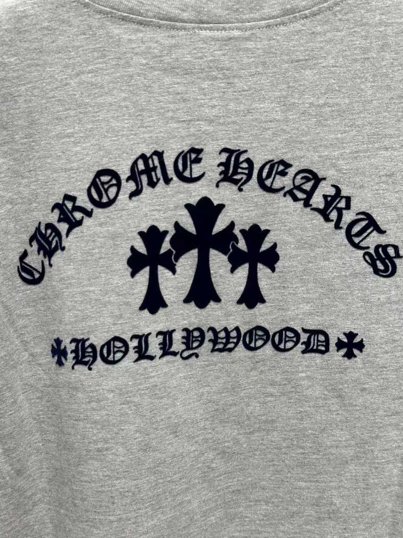 Chrome Hearts Gray Cross Long Sleeve Shirt-yf