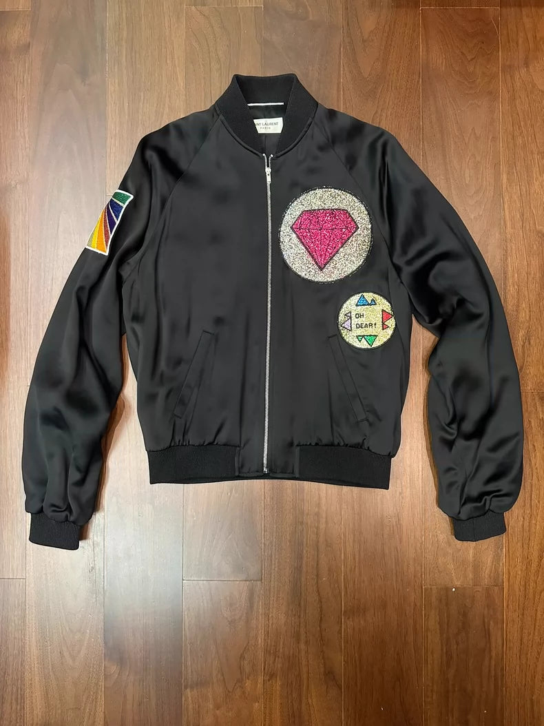 Saint Laurent Diamond Bomber Jacket