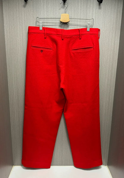 Yohji Yamamoto Wool Wide Pants in Red