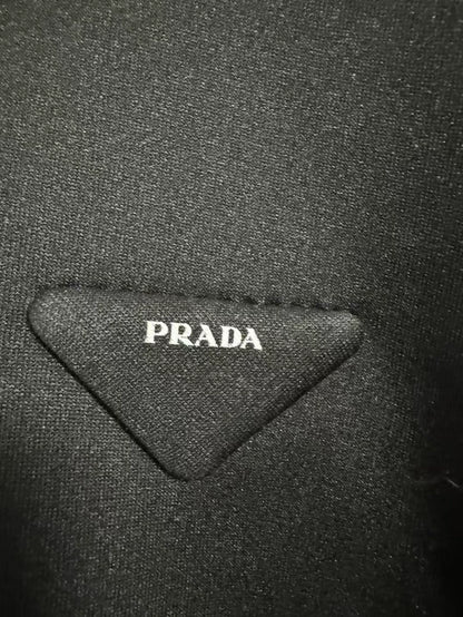 Prada Triangle Logo Cropped Hoodie-yf