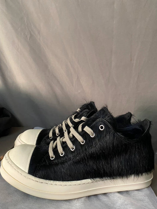 Rick Owens Horsehair Low-Top Sneakers-yf