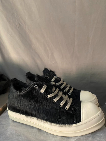 Rick Owens Horsehair Low-Top Sneakers-yf