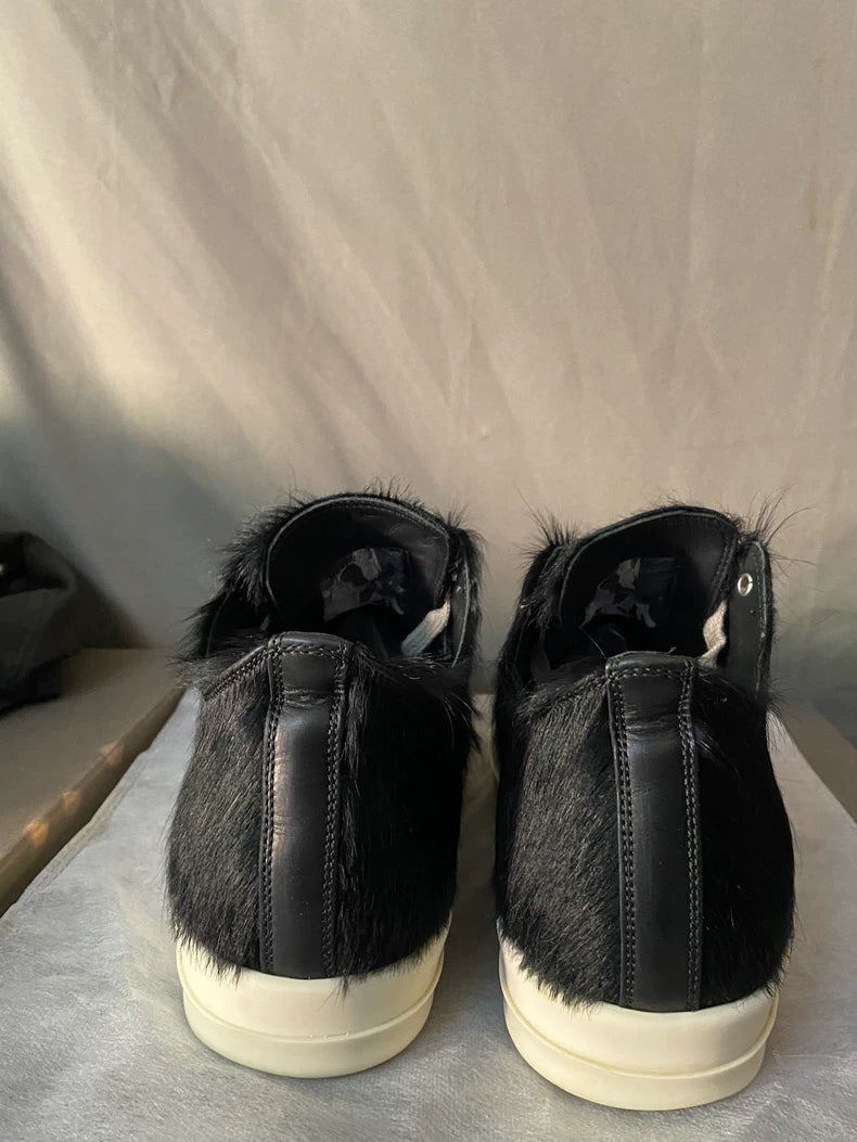 Rick Owens Horsehair Low-Top Sneakers-yf