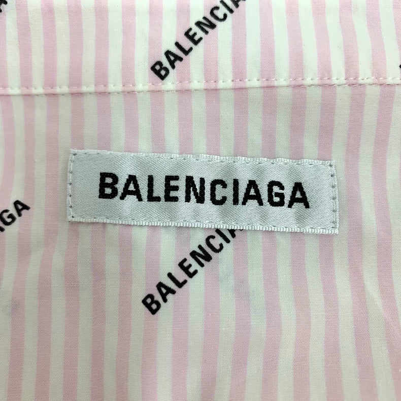 Pink Logo Long Sleeve Button-Up Shirt