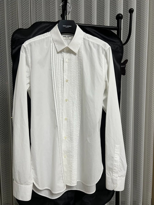 Saint Laurent White Organ Shirt 13FW