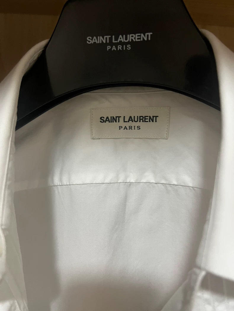 Saint Laurent White Organ Shirt 13FW