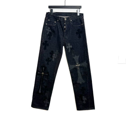 Chrome Hearts Black Denim Pants for Sale