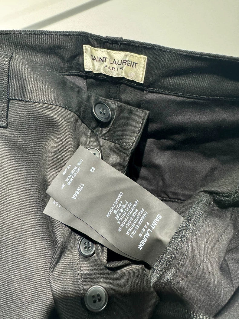 Classic Black Casual Pants Saint Laurent