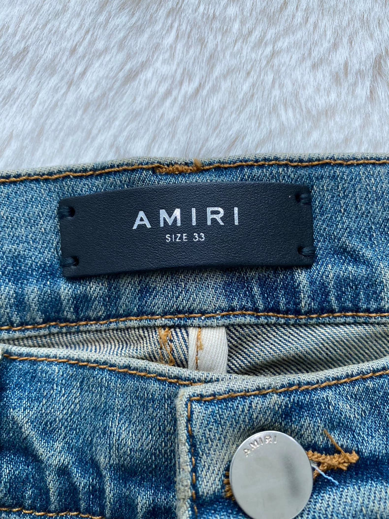 Amiri Distressed Blue MX2 Denim Pants