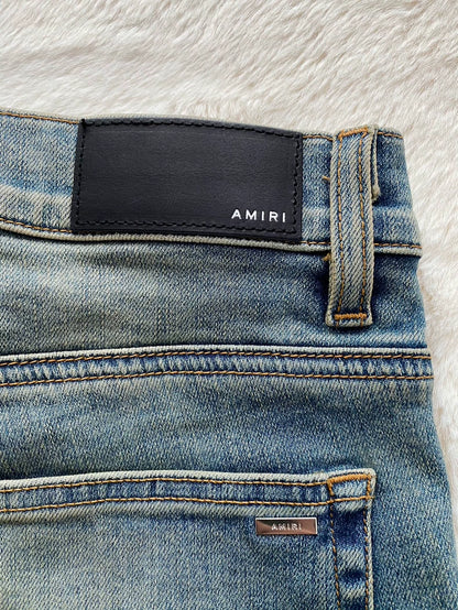 Amiri Distressed Blue MX2 Denim Pants