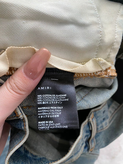 Amiri Distressed Blue MX2 Denim Pants