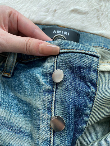 Amiri Distressed Blue MX2 Denim Pants