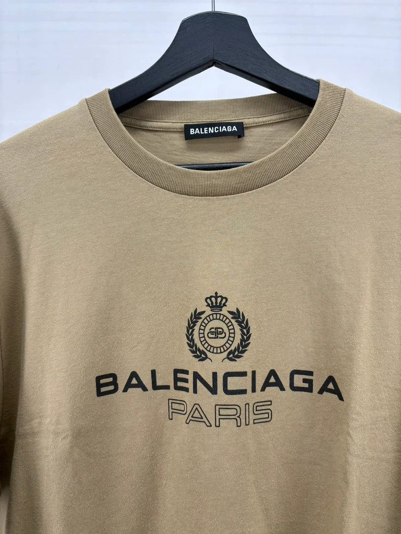 Balenciaga Crown Wheat Short Sleeve T-Shirt