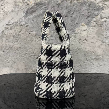 miumiu Checkered Tote Bag