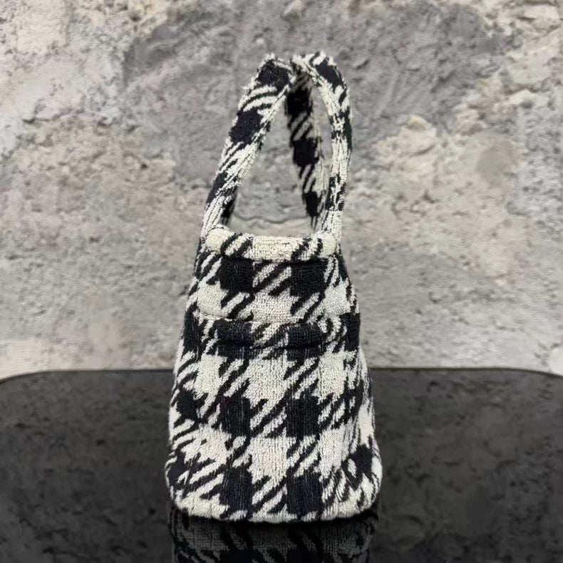 miumiu Checkered Tote Bag