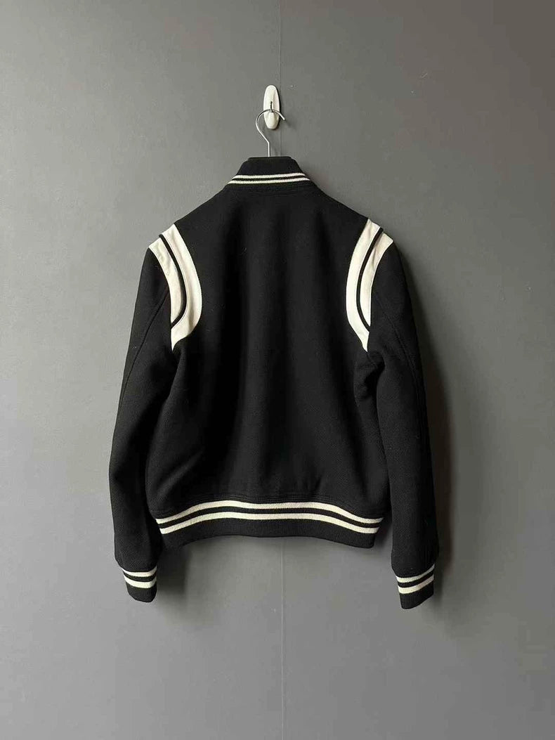 Black and White Baseball Jacket