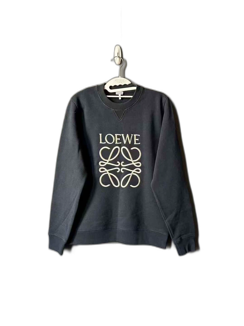 Loewe Logo Embroidered Sweatshirt in Dark Blue
