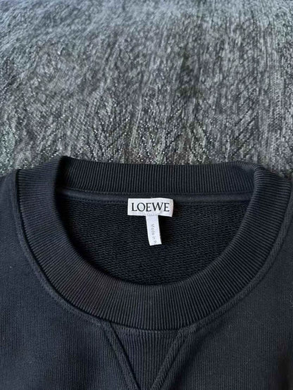 Loewe Logo Embroidered Sweatshirt in Dark Blue