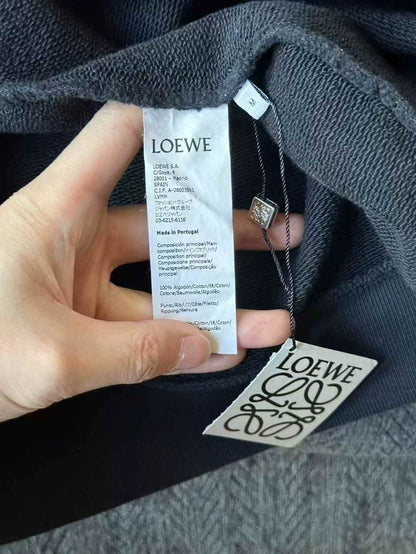 Loewe Logo Embroidered Sweatshirt in Dark Blue