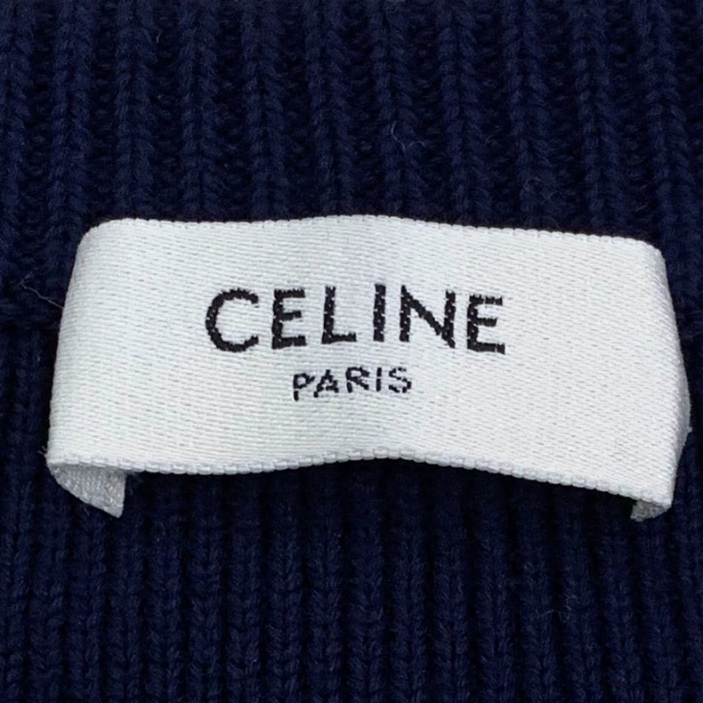 Celine Embroidered Logo Knit Sweater M Size