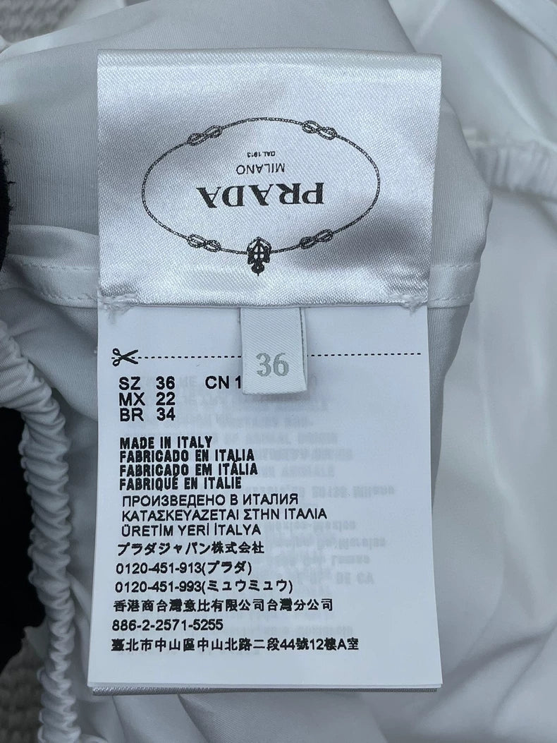 Prada White Ruffled Sleeveless Shirt