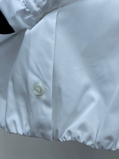 Prada White Ruffled Sleeveless Shirt