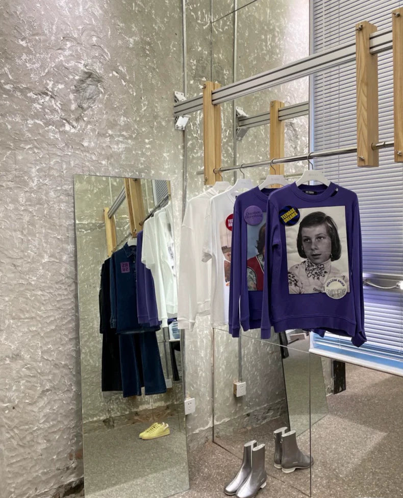 RAF SIMONS Destroyed Crewneck Sweater Girl