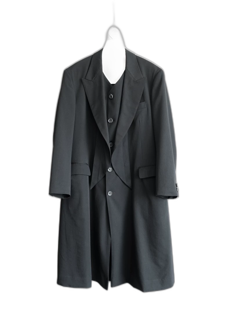 Yohji Yamamoto Black Layered Coat
