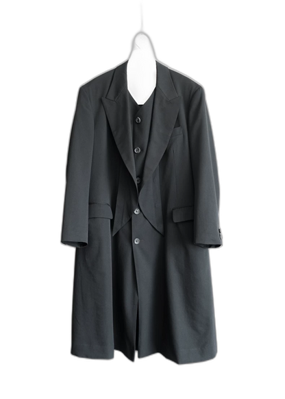 Yohji Yamamoto Black Layered Coat